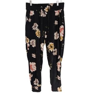 🌸3 for 20$🌸 Dynamite Black Floral Pants Elastic Waist in Large